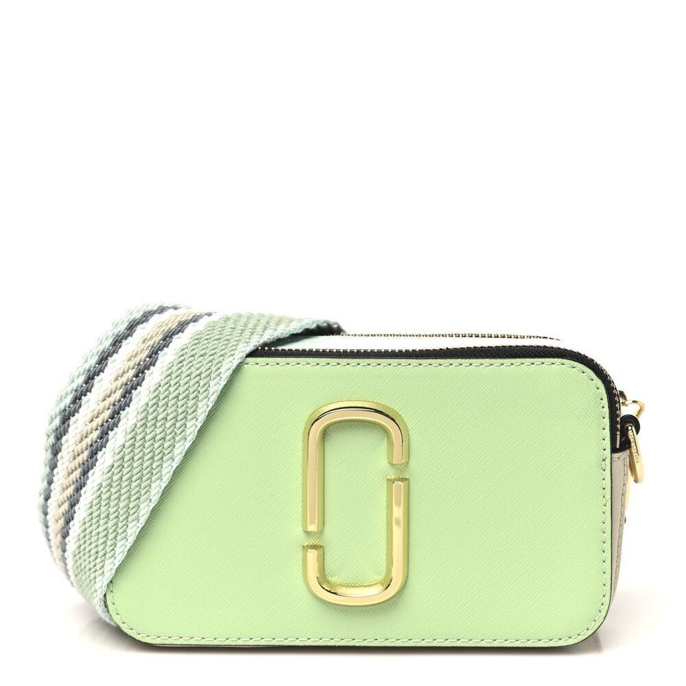 MARC JACOBS Saffiano Small Snapshot Camera Bag Mint Multicolor